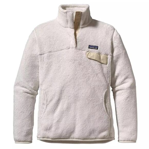 Patagonia Re-tool 1/4 Snap-T Pullover Fleece Top Pearl White X-Dye Women's XS - Picture 11 of 13